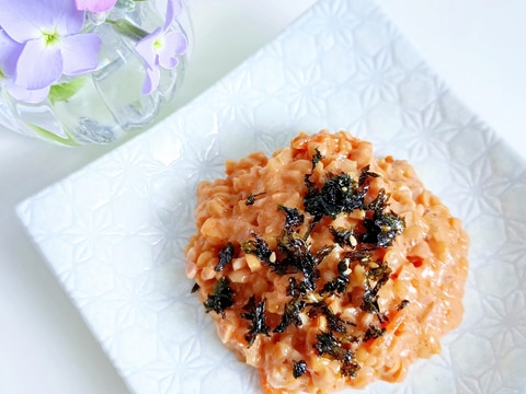 菌活しましょᕷ*さきいかキムチのアレンジ納豆ꕤ୭*